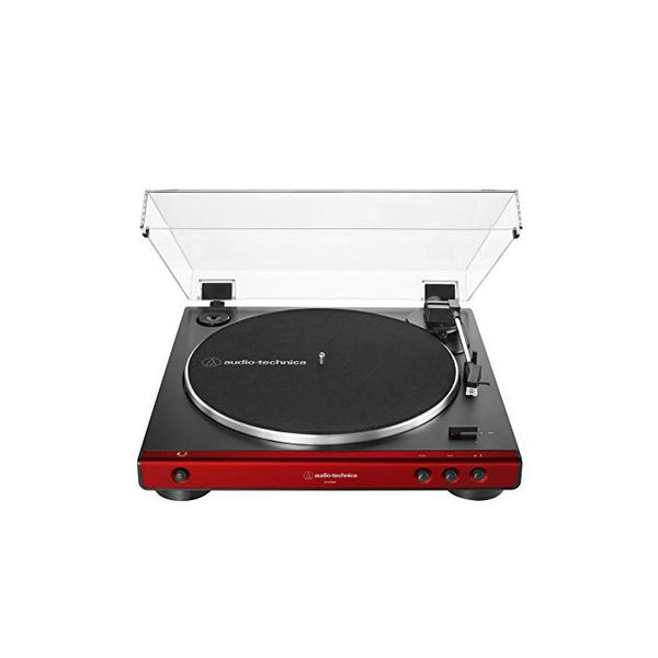 Audio Technica - AT-LP60X-RD Fully Automatic Belt-Drive Stereo Turntable, Red