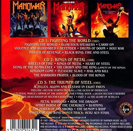 Manowar Black Wind, Fire & Steel: Atlantic Albums 1987-1992 [Import] (3 Cd's)